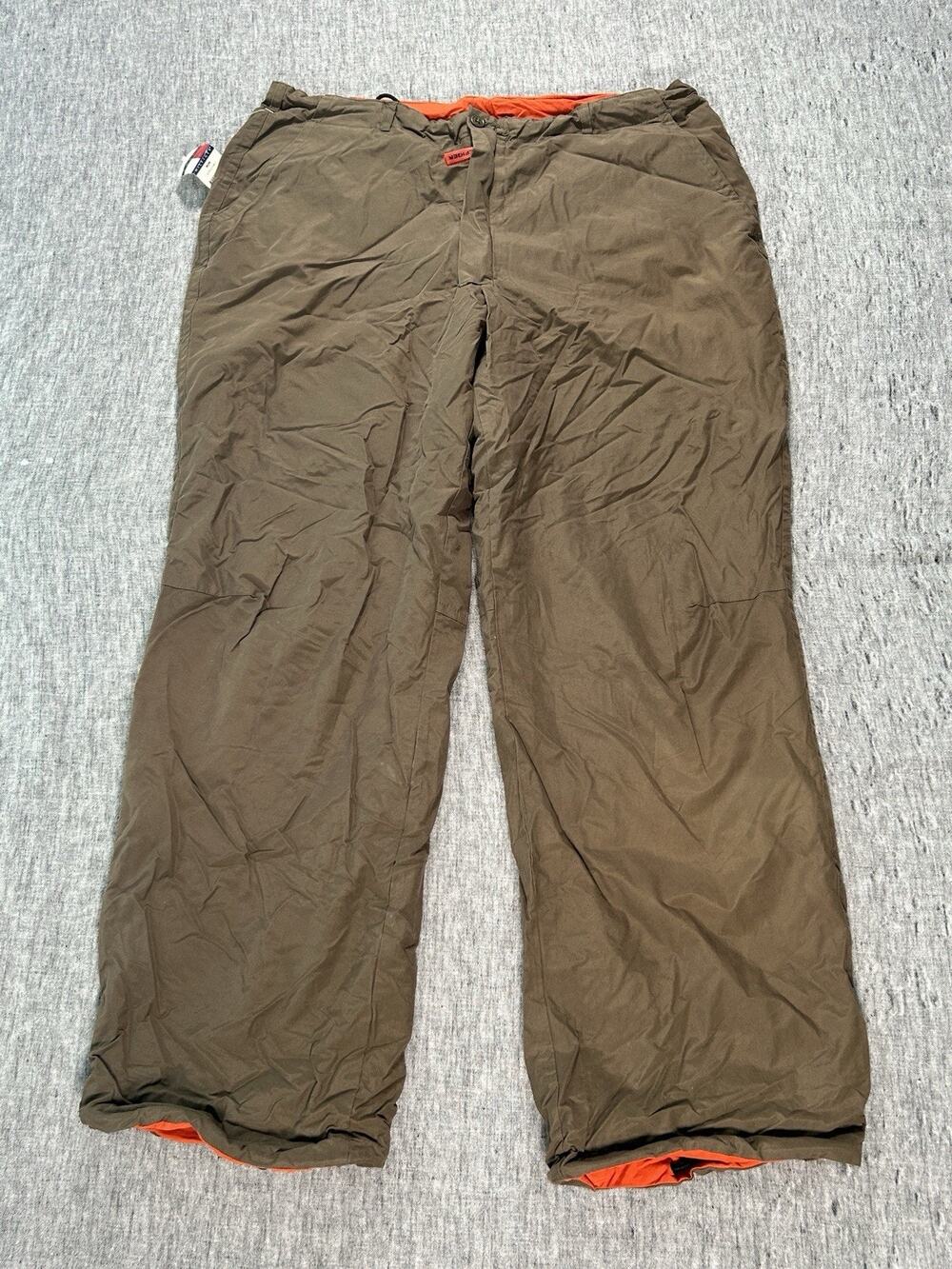 Vintage Y2K Tommy Hilfiger Reversible Pants Mens Medium Green Orange Deadstock